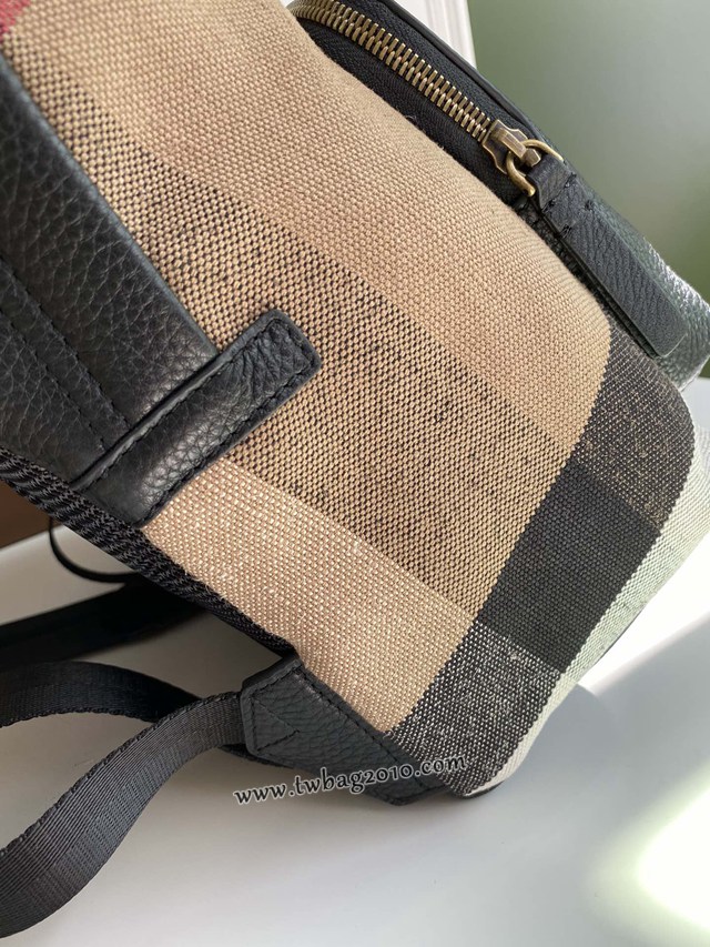 Burberry專門店新款Canvas格紋雙肩包 巴寶莉男士雙肩背包 yxb1510